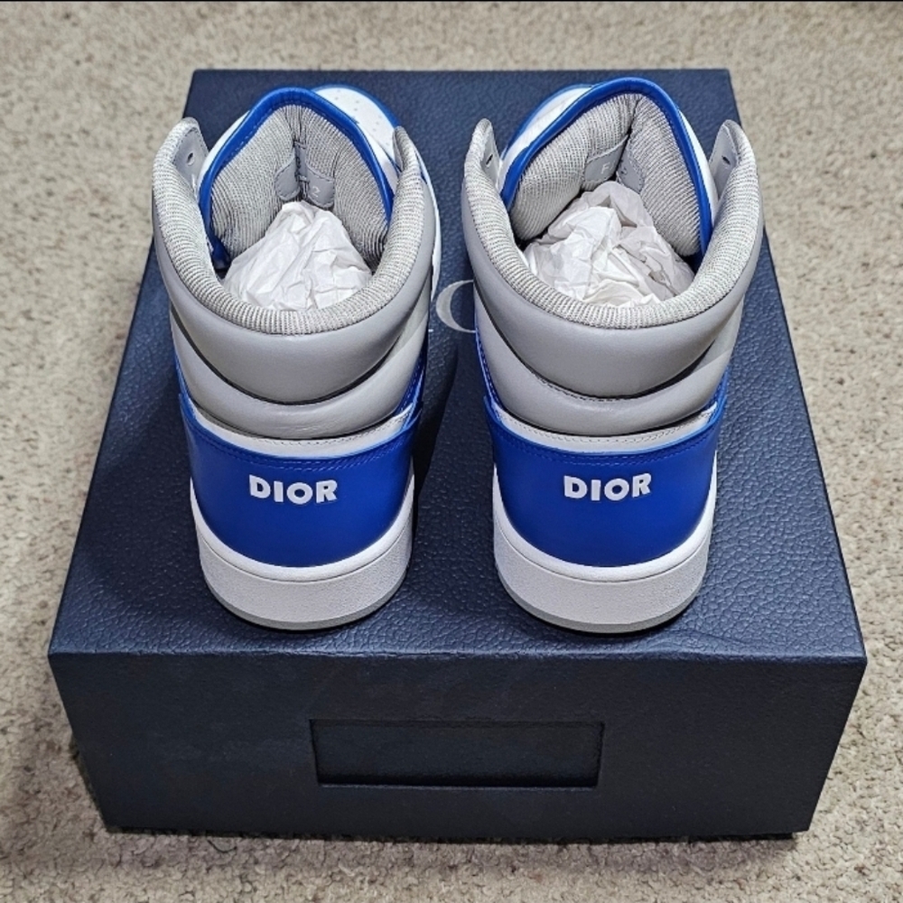 Dior B27 High Top Sneaker Men Brand New - Blue - size 9 US 42 EU. - Picture 6 of 11